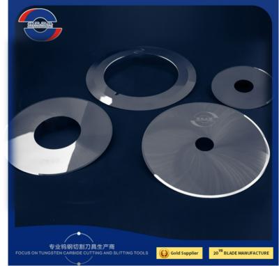 China Anti Abrasive Round Carbide Slitter Blades Knives 90 To 91.5 HRA For Cutting Fabrics for sale