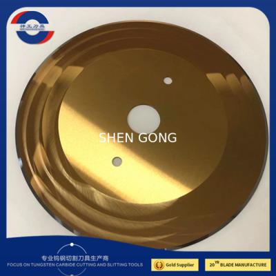 China TiN TiCN Coated Circular Round Cutting Blade ODM For Corrugated Board en venta