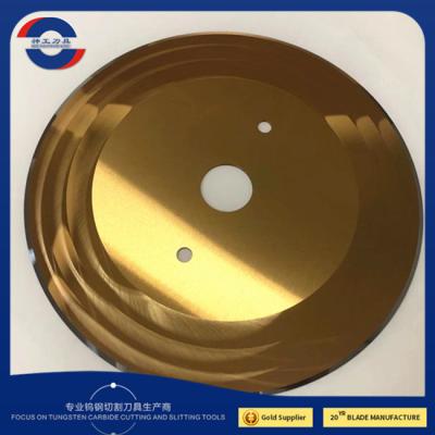China TiN TiCN Coated Tungsten Carbide Corrugated Board Cutter Blade Circular for sale