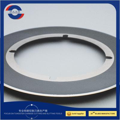 China Cardboard 230x135x1.1mm 4 Slots Carbide Thin Razor Slitting Blades for sale