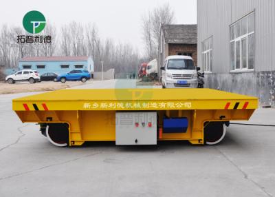 China Customized Anti-Explosion Flatbed Open Die Handling Railway Transfer Cart Trolley With Safety Sensors for sale