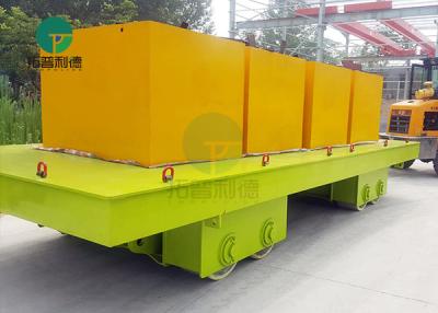 China 120T Forklift Towing Rubber Wheel Unpowered Steerable Transfer Trolley For Workshop Handling for sale