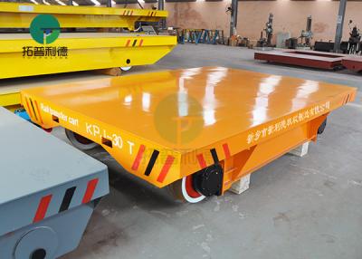 China 50ton Traverse Travelling Anti-Expolision Track Ac Powered Railway Vehicle For Molds Wth Steered Axles for sale