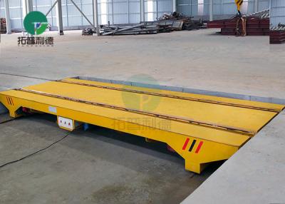 China Towed Cable Powered Factory Material Handling Hydraulic Rail Transport Cart For Steel Structure for sale