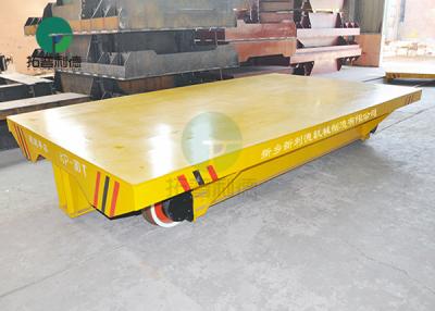 China Mold Transport Flat Rail Cart 15T Material Transfer Carriage On Rails Towed By Forklift for sale