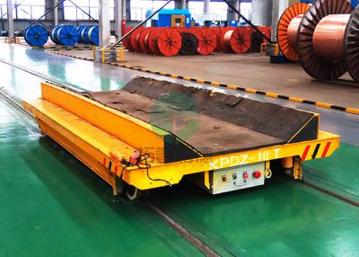 China Industrial Material Handling Ferry Motorized Die Steerable Battery Powered RGV Rail Electric Coil Transfer Vehicle for sale
