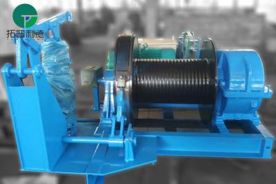 China 10 Ton Material Handling Electric Belt Type Brake Industrial Winches With Wire Rope for sale