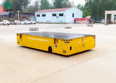 China 25t Load Capacity Steel Factory 4 Pu Wheels Trackless Transfer Fat Electric Cart for sale