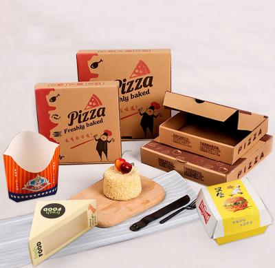 China Empaquetado del envase de la caja para llevar de la pizza corrugada del cartón impreso en venta