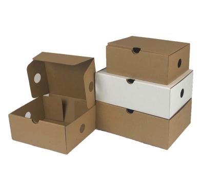 China Recyclable Plain Cardboard Empty Shoe Boxes Packaging With Lids for sale