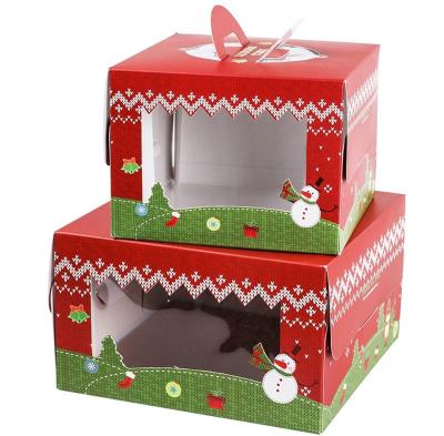 China Personalised CYMK Printing Xmas Gift Box For Christmas Cake Sweet Candy 600gsm for sale