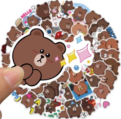 China Decorative Scrapbook Stickers And Embellishments Cute Bear Shape Cut Stickers for sale