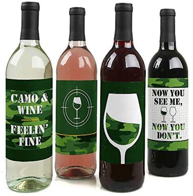 China SGS Personalised Removable Fruit Wine Bottle Sticker Labels Printing for sale
