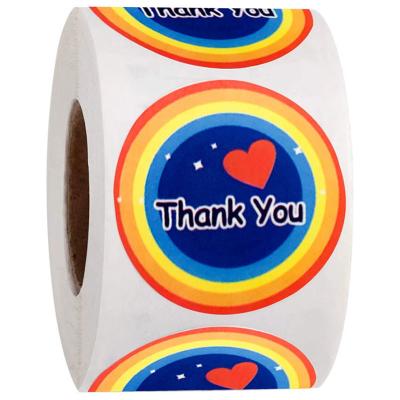China Reusable Cute UV Round Gift Thank You Teacher Labels Sun Rainbow Cloud Design for sale