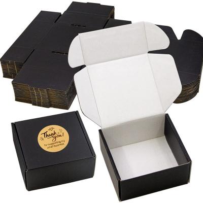 China Black Corrugated Gift Box For Mailing Shipping Storage Gift Wrapping for sale