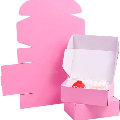 China Wrapping Pink Corrugated Gift Box For Mailing Shipping Storage for sale
