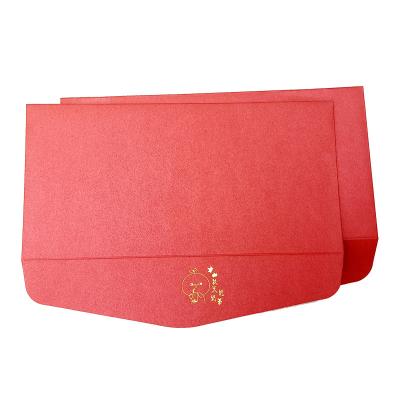 中国 金の金めっきの端の金パターン金めっきの封筒カードが付いている新年の赤い封筒 販売のため