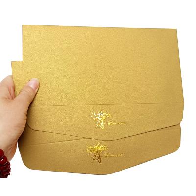 China Printing Mini Kraft Paper Envelopes Gold For Packaging Mailing for sale