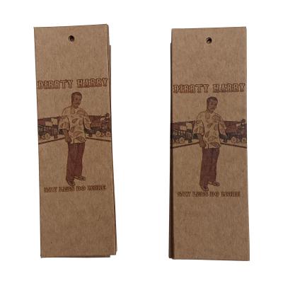 China Custom Garment Cardboard Kraft Paper Printing Hang Tags For Clothing for sale