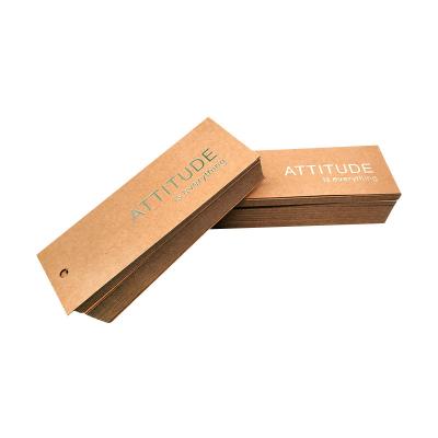 China Custom Brown Kraft Paper Hang Tags Label For Shoes Box Decor Clothing for sale