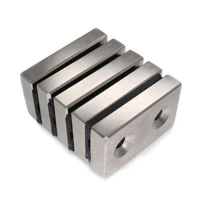 China 50 X 30 X 10mm Neodymium Rectangular Magnets With Countersunk Hole for sale