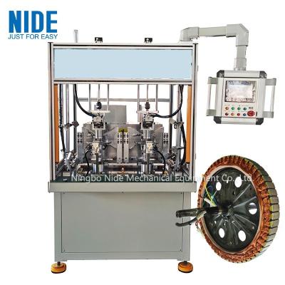 China Máquina de bobina automática del motor del eje de la bici de E con la bobina del aviador de 2 estaciones más ancha en venta