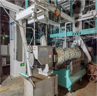 China Double Screw Floating Fish Feed Pellet Making Machine 8-12t/h Capacity for sale