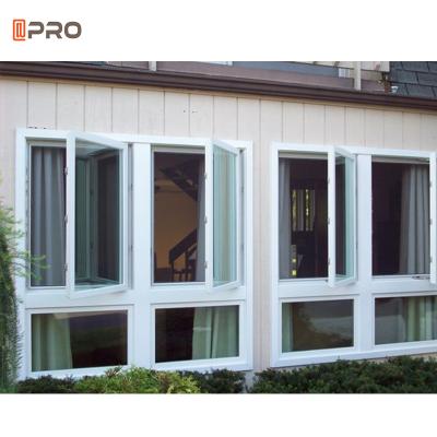 China Double Glass Aluminum Casement Windows With Screen Acoustic Insulation Te koop