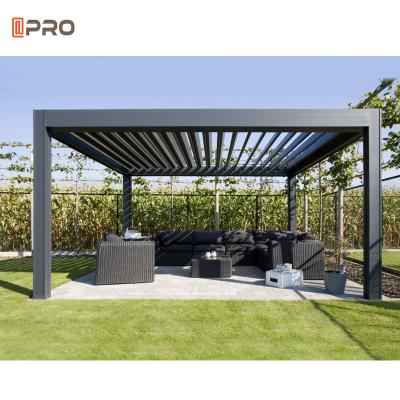 China Automatic Waterproof Outdoor Customized Garden Aluminum Pergola Louver Roof for sale