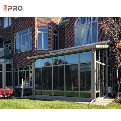 China Anodized Winter Garden Sunroom Glass Polycarbonate Windows Aluminum Sunroom Roof Panels for sale