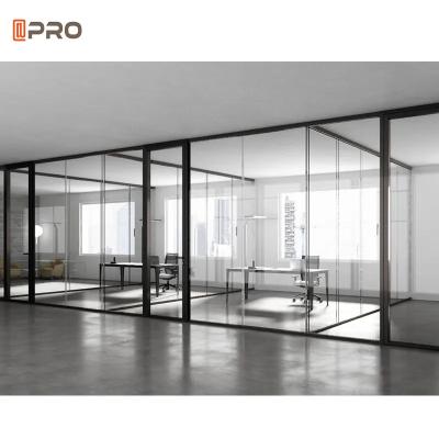 China Frameless Clear Glass Partition Wall Vertical Full View Interior Office Partition for sale