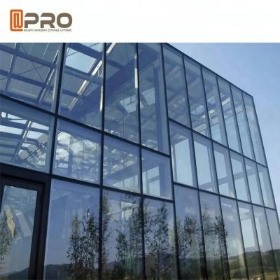 China Heatproof Glass Curtain Wall For Commercial Building Tempered Low E Spider Curtain Wall Big Size for sale
