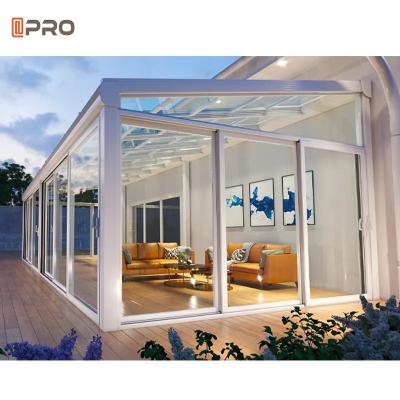 China Customized Sunroom Outdoor Glass Florida Room For Garden Glass House Aluminum Bathroom for sale