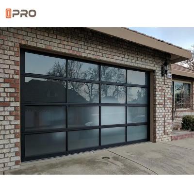 China Smart Sectional Aluminum Garage Door 8x7 Clear Parts Glass  Material for sale