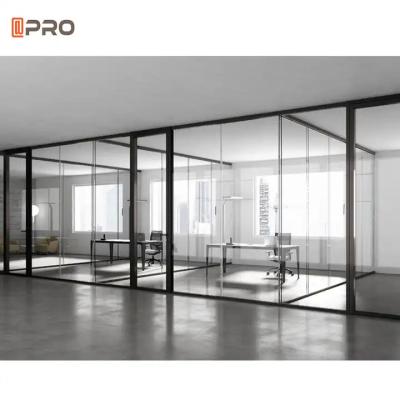 China Customized Glass Cubicles Walls Modern Office Partitions 2.0mm Glass Wall System for sale