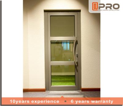 China Soundproof Aluminium Casement Door With Double Glazed Glass Color Optional glass door hinge adjustable hinge tempered for sale