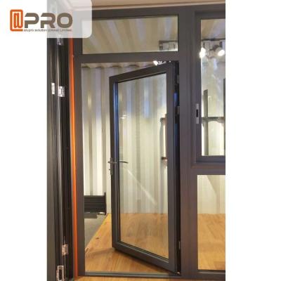 China As portas articuladas de alumínio personalizadas do projeto para a porta de vidro de aço inoxidável da dobradiça de porta das construções da construção articulam preto à venda