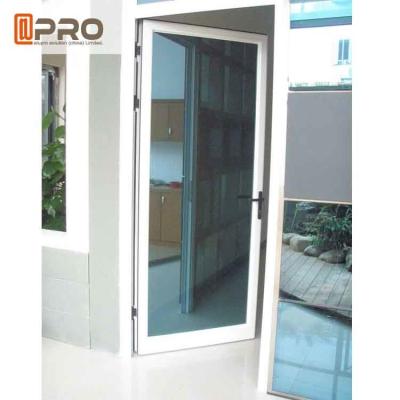 China Swing Open Style Aluminium Hinged Doors With Ford Blue Reflective Glass wooden hinged door pivot hinges glass door for sale