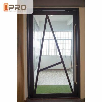 China Floor Spring Aluminum Pivot Doors For Interior House Customized Size Front pivot Doors pivot Glass door Glass pivot door for sale