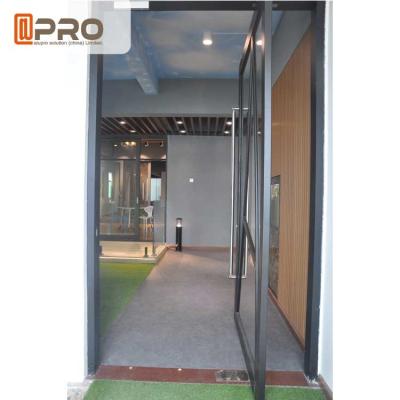 China Commercial Aluminum Doors Black Color , Long Life Span Single Pivot Door hinge pivot door double pivot door pivot hinge for sale