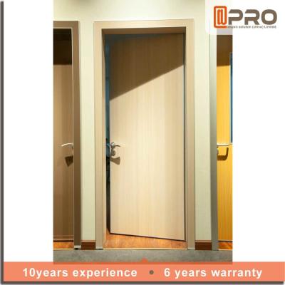China Bedroom MDF Interior Doors With Alkali Sand Flat Panel Surface Color Optional for sale