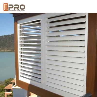 China Sun Adjustable Aluminium Louver Window For House Projects Customized Size for sale
