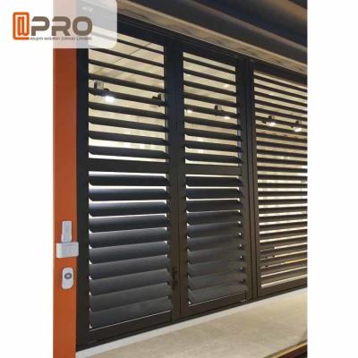 China Outdoor Plantation Shades Shutters , Long Life Span Aluminum Jalousie Windows for sale