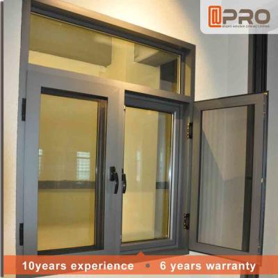 China Rainproof Aluminum Casement Windows Thermal Break Aluminium System Design double casement windows for sale