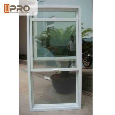 China Color blanco de Windows del marco de aluminio del aislamiento de calor con el vidrio moderado doble en venta
