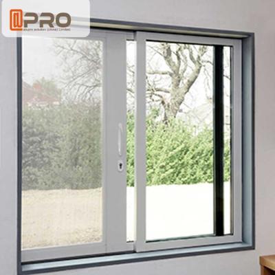 China Waterproof Anodised Customized Aluminium Sliding Windows With Single Tempered Glass for sale