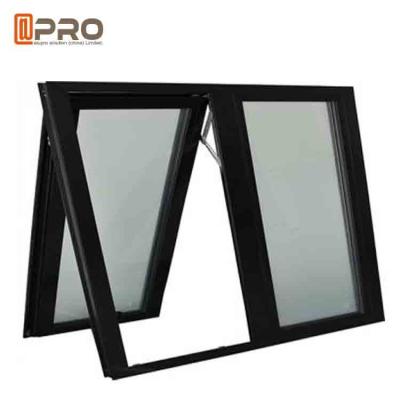 China Black Color Aluminium Awning Windows With Chain Winder And Keys For Bathroom glass awning window awning window for sale