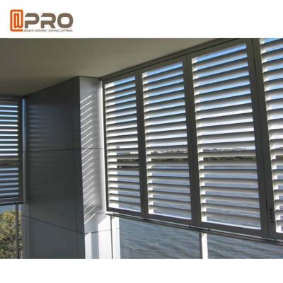 China Eco - Friendly Aluminium Louver Window , Secure Glass Shutter Openable Plantation Louver Ventilation Grille Window for sale
