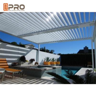 China Sun Shade Opening Roof Modern Aluminum Pergola Outdoor Rainproof Roof Louver for sale