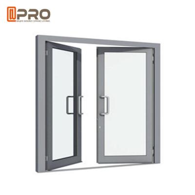 China Grey Modern Aluminum Casement Windows Sound And Heat Insulation grey aluminium casement window for sale